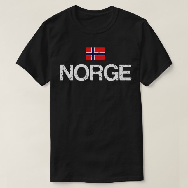 Norge Norway Norwegian Flag Long Sleeve  T-Shirt (Design Front)