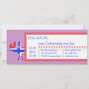 Norge Norwegen Einladung Invitation