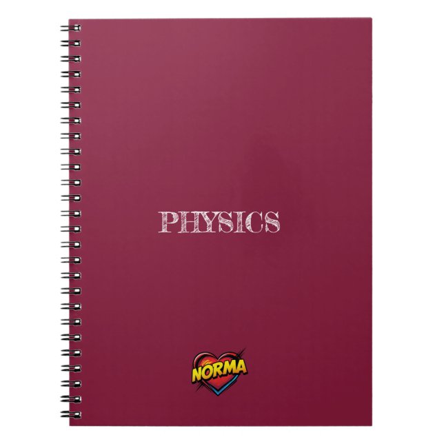 Norma Heart Maroon Notebook (Front)