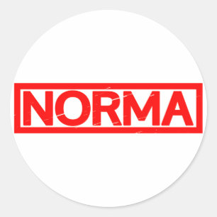 Norma Stamp Classic Round Sticker