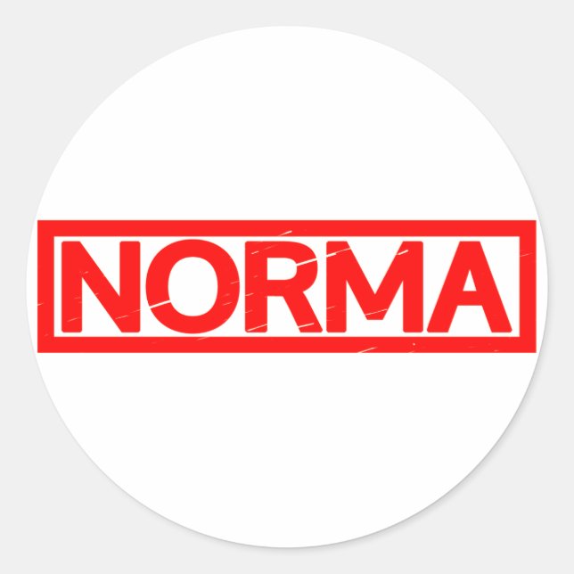 Norma Stamp Classic Round Sticker (Front)