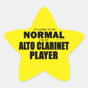 Normal Alto Clarinet Player Star Sticker