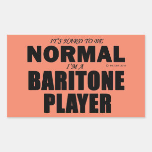 Normal Baritone Player Rectangular Sticker