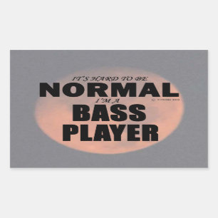 Normal Bass Player Rectangular Sticker