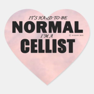 Normal Cellist Heart Sticker