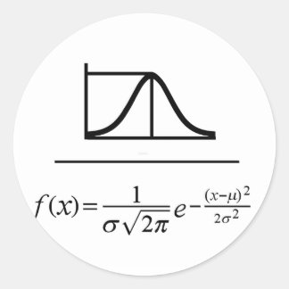 Normal Distribution Classic Round Sticker