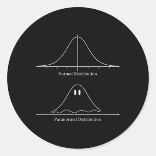 Normal Distribution Funny Ghost Halloween Costume Classic Round Sticker