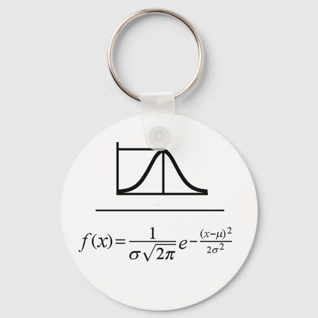 Normal Distribution Key Ring (Front)