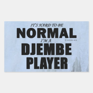 Normal Djembe Player Rectangular Sticker