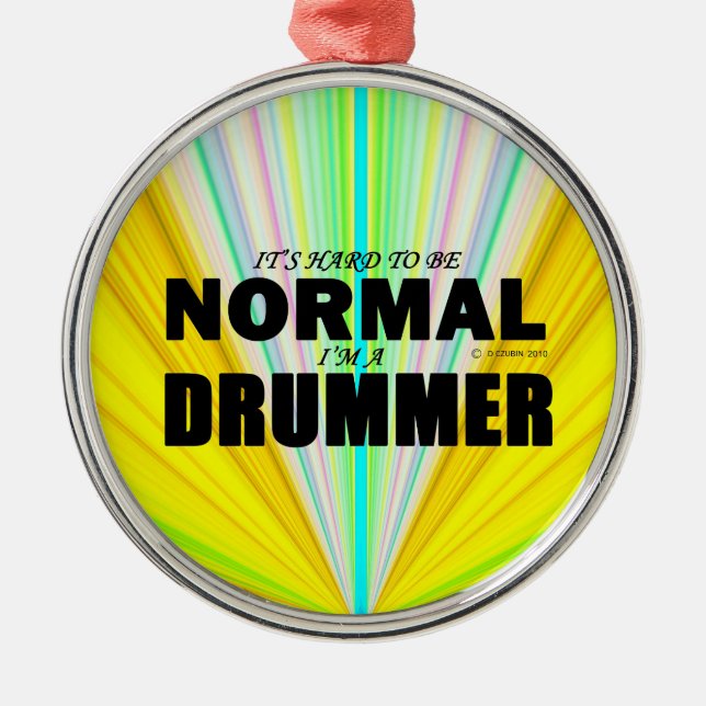Normal Drummer Metal Tree Decoration (Front)