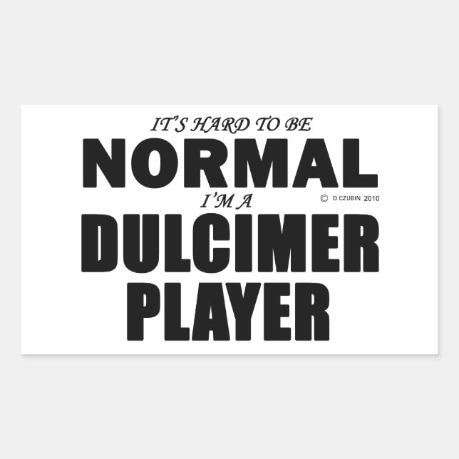 Normal Dulcimer Player Rectangular Sticker (Front)