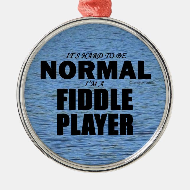Normal Fiddle Player Metal Tree Decoration (Front)
