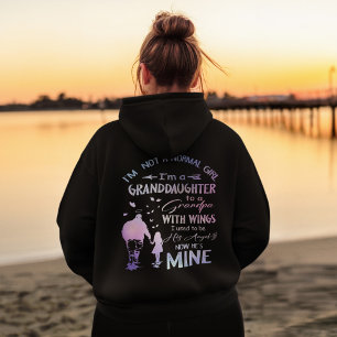 Normal Girl Granddaughter Grandpa With Wings Angel Hoodie