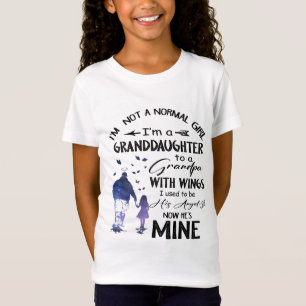 Normal Girl Granddaughter Grandpa With Wings Angel T-Shirt