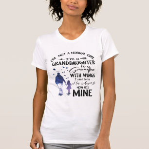 Normal Girl Granddaughter Grandpa With Wings Angel T-Shirt