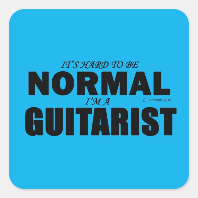 Normal Guitarist Square Sticker (Front)