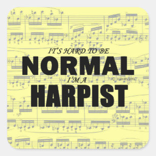 Normal Harpist Square Sticker