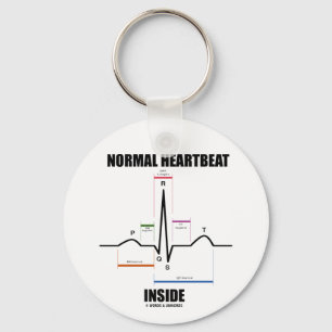 Normal Heartbeat Inside (ECG EKG) Key Ring