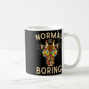 Normal Is Boring Autism Awareness Giraffe Coffee Mug