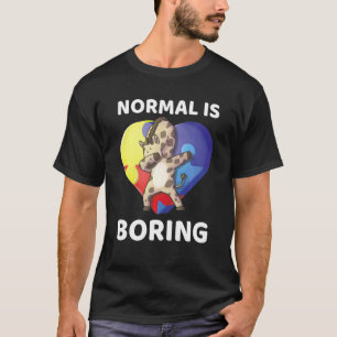 Normal Is Boring Autism Awareness Giraffe Dabbing T-Shirt