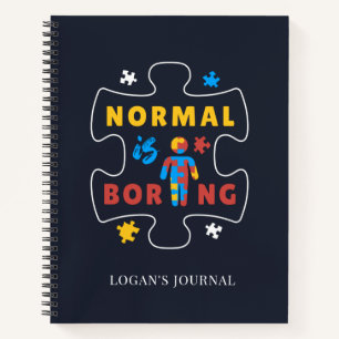 Normal is Boring Autism Awareness Puzzles Notebook