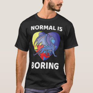 Normal Is Boring World Autism Awareness Dragon Cut T-Shirt