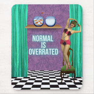 Normal is Overrated Funky & Fun Altered Art  Mouse Mat