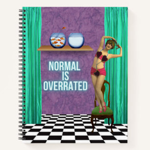 Normal is Overrated Funky & Fun Altered Art sketch Notebook