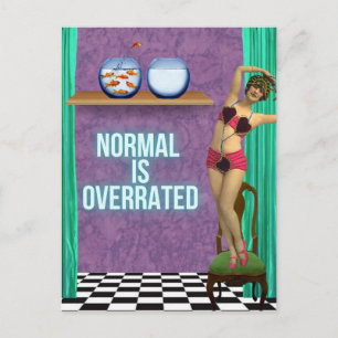 Normal is Overrated Funky & Fun Postcard