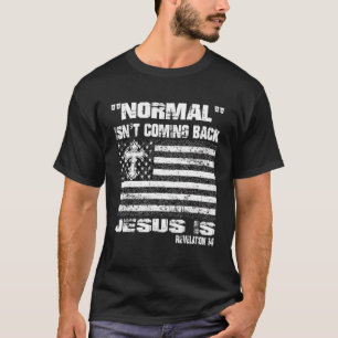 Normal Isn't Coming Back Jesus Is The American Fla T-Shirt