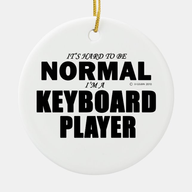 Normal Keyboard Player Ceramic Tree Decoration (Front)