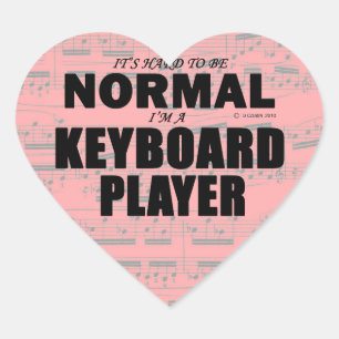 Normal Keyboard Player Heart Sticker