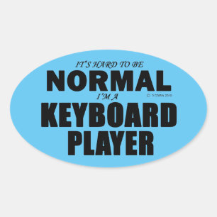 Normal Keyboard Player Oval Sticker