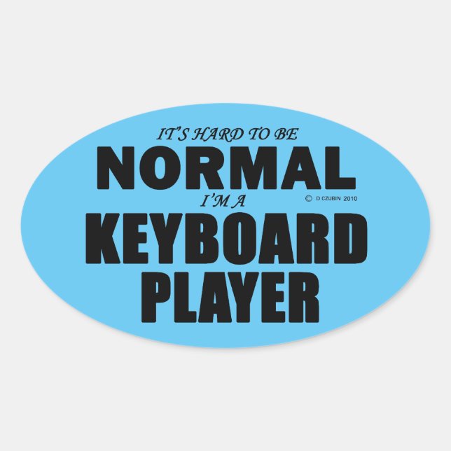Normal Keyboard Player Oval Sticker (Front)