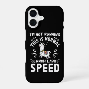 Normal Lunch Lady Speed Funny Llama Saying Humour iPhone 16 Case