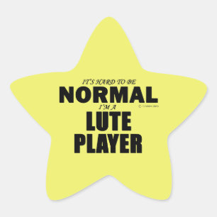 Normal Lute Player Star Sticker