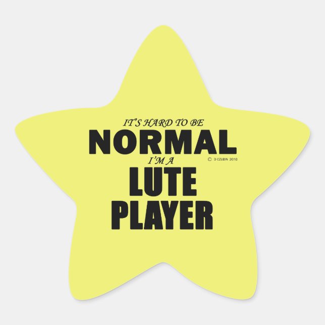 Normal Lute Player Star Sticker (Front)