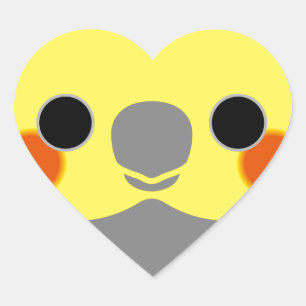 Normal Male Cockatiel Heart Sticker