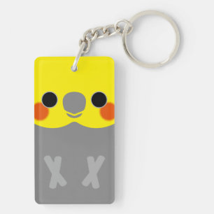 Normal Male Cockatiel Key Ring