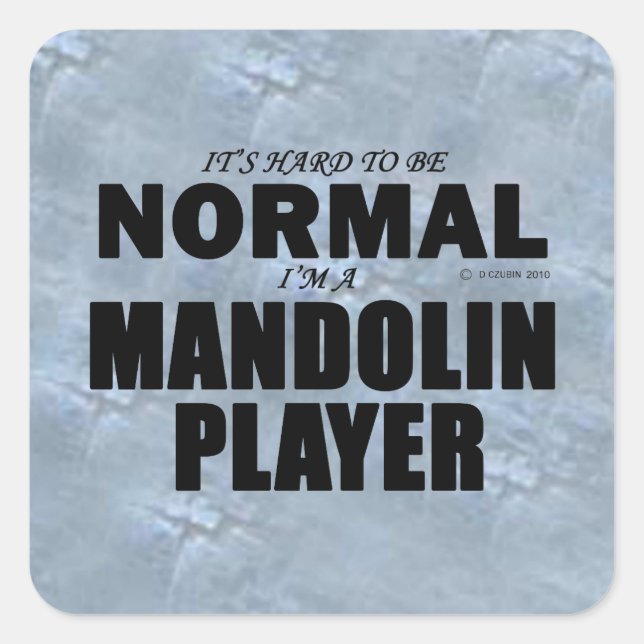 Normal Mandolin Player Square Sticker (Front)