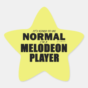 Normal Melodeon Player Star Sticker