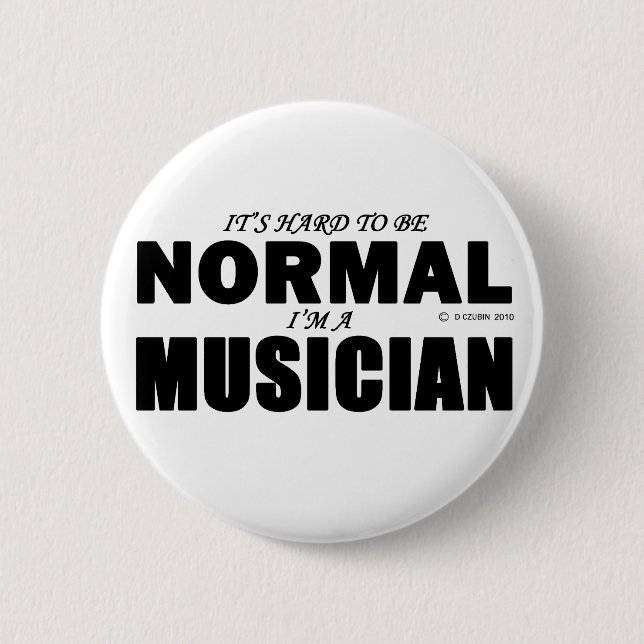 Normal Musician 6 Cm Round Badge (Front)