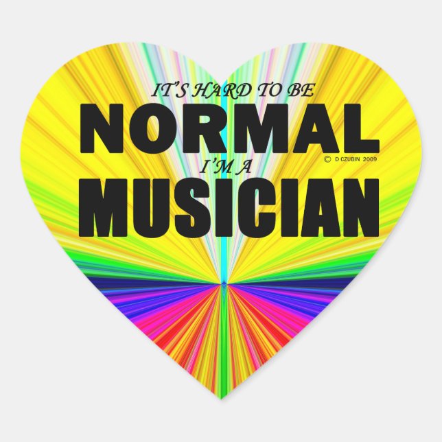 Normal Musician Heart Sticker (Front)