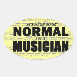Normal Musician Oval Sticker