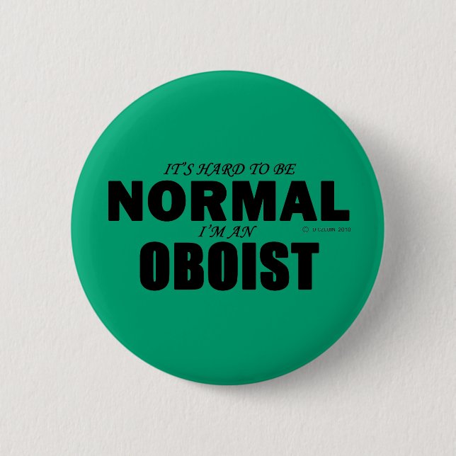 Normal Oboist 6 Cm Round Badge (Front)