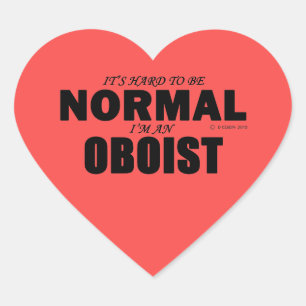 Normal Oboist Heart Sticker