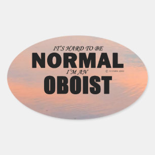 Normal Oboist Oval Sticker