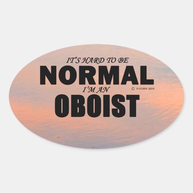 Normal Oboist Oval Sticker (Front)