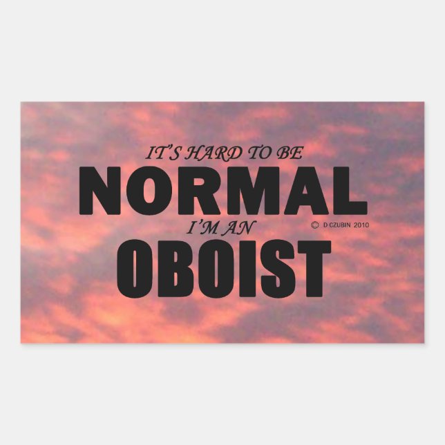 Normal Oboist Rectangular Sticker (Front)