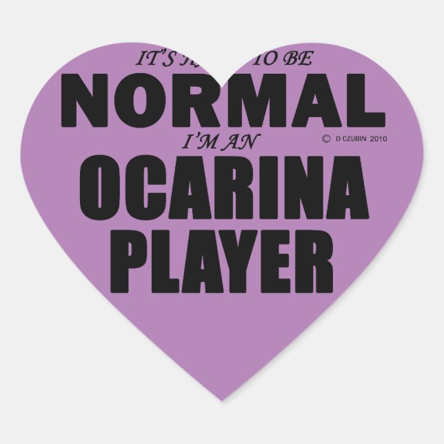 Normal Ocarina Player Heart Sticker (Front)